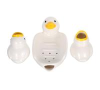 IMIKEYA 1 Set Ceramic Cartoon Duck Toothbrush Holder Cute Animal Shape Bathroom Organizer for Toothbrushes and Soap Creative for All Bathroom Styles