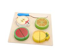 IMIKEYA 1 set Educational Fruit Puzzle Interactive Cutting Fruit for Early Learning Fine Motor Skills Development for Years Old Safe Kitchen Play Fun