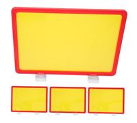 IMIKEYA 1 Set Magnetic Shelf Labels Label Holders with Dual Magnetic Bases Writable Erasable Sign Holders for Warehouse Organization Easy Installation Secure Attachment Red Frame