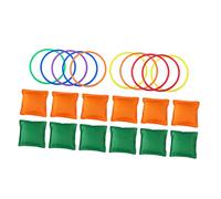 IMIKEYA 1 Set Outdoor Bean Bag Toss Game for Ring Toss Playthings with Bean Bags Rings Fun Carnival Activity for School Sports Family Gatherings Random Color Random Color