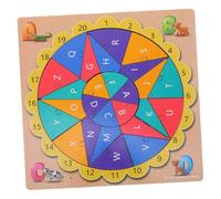 IMIKEYA 1 Set Puzzles for Educational Cognitive Puzzle Shape Matching with Letters Numbers Colors Early Learning Activity for Fun and Engaging Game