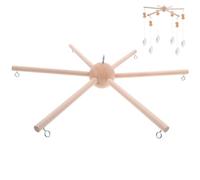 IMIKEYA 1 Set Wooden Mobile Frame Kit - 6-Arms Crib Mobile Arm for DIY Crafts - Nursery Room Hanging Bell Holder - Decorative Nursery Room Accessories