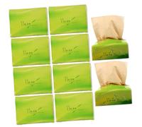 IMIKEYA 10 Packs Natural Bamboo Pulp Extraction Type Napkins, Light Yellow Practical Paper Towels for Outdoor Travel and Home Use