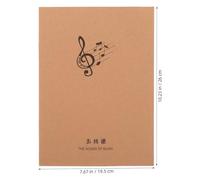 IMIKEYA 10 Pcs Creative Sheet Music Book for Guitar Beginners with 18 inside Pages, Khaki Paper, Multifunctional Use to Prevent Ink Smudging, for Music Practice and Taking Notes