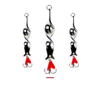 IMIKEYA 10 Pcs High-speed Spiral Fishing Baits with 360 Degree Rotation, Synthetic Material, Silver Fillet Split Tail Shape Sequins Decor for Outdoor Perch Fishing