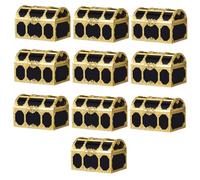 IMIKEYA 10 Pcs Mini Pirate Treasure Chests Plastic Party Favor Boxes for Portable Collectible Storage Creative Candy Holders for Halloween Christmas Decorations