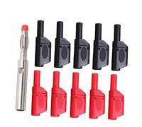 IMIKEYA 10 Pcs Safety Insulated Banana Plugs Multimeter Test Leads Adapters Nylon Brass Nickel Plate Connectors for Electrical Testing Voltage Tester Compatible Portable and Easy to