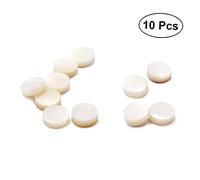 IMIKEYA 10 Pcs White Seashell Guitar Fret Inlays 6.3mm Dot Markers for Fingerboard Decoration Compatible Guitar Ukulele Bass Banjo Mandolin Instrument Accessories