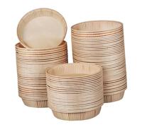 IMIKEYA 100 Pcs Mini Tart Pans with Raised Edges Oil Small Baking Cups for Oven and Microwave High Temperature Resistant Round Bottom Parchment Cake Molds for Fruit Tarts and Cupcakes