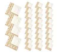 IMIKEYA 100pcs Disposable Paper Napkins Beautiful Golden Printing Pattern Design, Good Absorbent Ability, Paper Material for Daily Use and Other Occasions, Chic Gold and White Restaurant