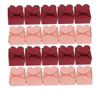 IMIKEYA 100pcs Heart Shaped Candy Boxes Elegant Macaron Packaging for Weddings Showers and Parties Sturdy for Treats and Favors Romantic Party Favor Boxes