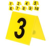 IMIKEYA 10pcs Acrylic Number Marker Seating Sign 2.48x2.16x0.08in Compact Number Marker Creative Design View from Direction Portable Excellent and Sturdy for Restaurants and Wedding Party