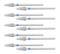 IMIKEYA 10pcs Aluminum Diamond Nail Drill Bits Set Individual Packaging, Fine Nail Grinding and Cuticle Removal Attachments for Professional Manicure and Pedicure, Suitable for Salon and