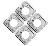 IMIKEYA 10pcs Aluminum Foil Stove Burner Covers for Gas Stove Top Protection, Disposable Heavy Thick Oil Protection Mats with Universal Fit, Square Shape for Easy Cleaning
