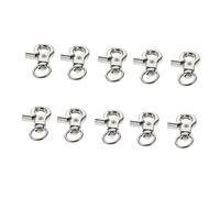 IMIKEYA 10pcs Bird Cage Door Safety Clips Stainless Steel Trigger Snap Hooks for Parrots and Birds Easy to Use Lock for All Cage Secure Your Pet and Prevent Escapes