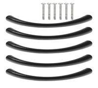 IMIKEYA 10pcs Black Zinc Alloy Arc Shape Wardrobe Door Handle 9.6cm | Simple Chic Look, Anti-rust Finish, Comfortable Grip, Home Closet and Cupboard Use