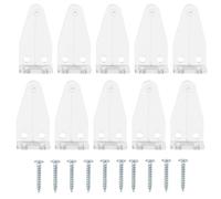 IMIKEYA 10pcs Clear Plastic Blinds Bottom Rail Holder Brackets Sturdy Hold Down Clips for Wood Faux Wood Blinds Pleated Shades Spare Parts Easy Installation