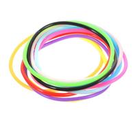 IMIKEYA 10Pcs Colorful Silicone Wristbands Jelly Bracelets Candy Solid Color Comfortable Stretchy Bands for Women Men Outdoor Activities and DIY Accessories
