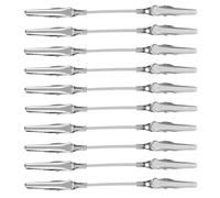 IMIKEYA 10pcs Double-ended Alligator Clip Memo Holders, Metal Wire Photo Clips with Dual-head Design, Hardwearing Silver Clamps for DIY Crafts and Photo Display, Standing Or Hanging