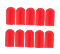 IMIKEYA 10pcs Drum Stick Headcover Drum Accessories Protective Cover for Silent Practice Red Silicone Replacement