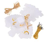 IMIKEYA 10pcs Eid Mubarak Candy Holders with Ribbons Elegant Gold Foil Party Favor Bags for Ramadan Celebrations Spacious Treat Boxes for and Goodies for Muslim Festivals