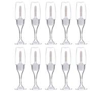 IMIKEYA 10pcs Empty Lip Gloss Containers Plastic Mini Wine Glass Shape Refillable DIY Tubes for Travel Trip Holding Lip Liquid and Oil