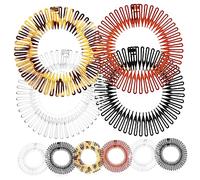 IMIKEYA 10pcs Flexible Stretch Hair Combs Random Color Plastic Circle Comb Set for Women Full Circular Stretching for Easy Styling