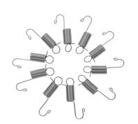 IMIKEYA 10pcs Galvanized Stainless Steel Extended Tension Springs with Hook for Secure Installation and Rust Resistance Suitable for Industrial and Home Repairs