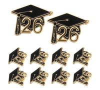 IMIKEYA 10pcs Graduation Cap Brooch: Graduation Lapel Pins - Teacher and Student Grad Jewelry - 2026 Grad Cap Badges for Bags Clothes Hats Backpack Party Favor