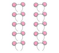 IMIKEYA 10pcs Gray Mouse Ears Headband Lightweight Costume Accessory for Adults for Halloween Carnival Party Favors and Group Events