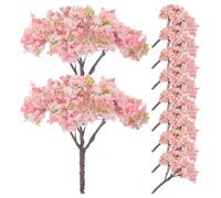 IMIKEYA 10pcs Miniature Cherry Blossom Trees Artificial Blossom Tree Models for Micro Landscape Sand Table Accessory Diy Scene Decoration Mini Trees for Home Decor
