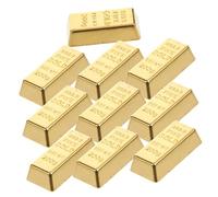 IMIKEYA 10pcs Miniature Gold Bars Model for Dollhouse Realistic Hollow Mini Golden Bricks for DIY Mini Home Decor and Photography Prop