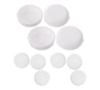 IMIKEYA 10pcs Non-Slip Plastic Walker Glide Tips Replacement, 38mm Circular Walker End Caps with Recessed Anti-Slip Surface Texture, Abrasion Resistant for Walking Support