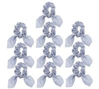 IMIKEYA 10pcs Rabbit Ear Hair Ties Bows Soft Elastic Hair Ropes for Women for Girls for Ponytails and Everyday Use