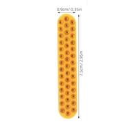IMIKEYA 10pcs Rectangle Reflective Road Markers Glass and Abs Material, Yellow Pavement Reflective Driveway Markers for Crossing Points and Curved Roads Consistent Passive Reflection