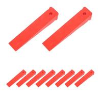 IMIKEYA 10Pcs Red Plastic Door and Window Installation Wedges, Furniture Leveling Shims for Precise Positioning and Levelling, Stackable Plastic Furniture Levelers for Home and Industrial