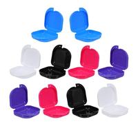 IMIKEYA 10pcs Retainer Holder Slim Case Cute Portable Denture Box Aligner Organizer for Travel Vent