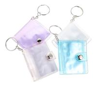 IMIKEYA 12 Pcs Mini Scrapbook Keychains Multicolor Photo Book Keyrings Small Pocket Photo Album Binders With Keychain Clear Photocard Picture Holders With Split Ring