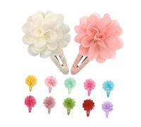 IMIKEYA 12pcs Boy Girl's Flower Hairpin Chiffon Flower Bows Clips Alligator Clips for Girl Toddlers Hair Styling