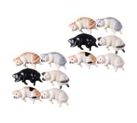 IMIKEYA 12Pcs Cat Shaped Manicure Pen Rack Nail Coloring Brush Holder Mixed Colors Nail Art Tool Storage for Salon and Home Use