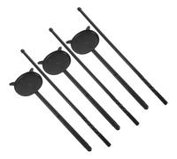 IMIKEYA 12pcs Eye Occluder and Test Chart Sticks Set, Black Plastic Handheld Eye-Shielding Plates for Vision Exam, Optometry Tool Kit for Eye Sight Testing and Visual Acuity Assessment