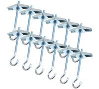 IMIKEYA 12pcs Heavy Duty Ceiling Hooks with Excellent Texture and Load-Bearing Capacity Silver Carbon Steel Hanging Hooks for Home Ceiling and Wall Mount Use