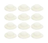 IMIKEYA 12pcs Mini Woven Doll Hats Lightweight DIY Craft Accessories Cute Decorative Small Paper Hats for Dolls Photo Props Collection