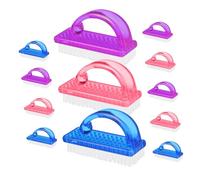 IMIKEYA 12pcs Plastic Dust Brushes Nail Cleaner Fingernail Brushes Handle Grip for Manicure Pedicure Tools