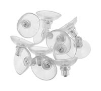 IMIKEYA 12pcs PVC Threaded Suction Cup Hooks with Strong Waterproof Adhesive, 44mm Suction Pads with M6 Screws and Plastic Nuts, Suitable for Glass Window and Bathroom Wall Mounting