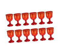 IMIKEYA 12Pcs Red Chinese Wedding Wine Cups Small Reusable Liquor Goblets Decorative for Home Wine Supplies Celebrations Weddings and Festive Toasts