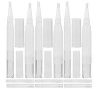 IMIKEYA 12pcs Refillable Cuticle Oil Pens with Brush Tip, 3ml and 5ml Empty Nail Oil Bottles for Nail Art and Lip Gloss Application, Leak-Proof Design for Precise Beauty Care
