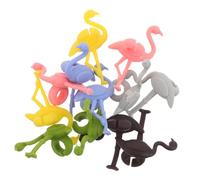 IMIKEYA 12pcs Silicone Wine Glass Charms with Animal Designs Flexible Reusable Glass Identifiers for Stemware Tropical Flamingo Drink Tags for Beach Weddings and Bachelorette Parties