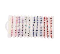 IMIKEYA 12pcs Women Braided Evil Eye Bracelets Lightweight Chain Jewelry for Health and Skin Protection Fashionable Handmade Accessory with Smooth Surface and Design