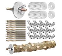 IMIKEYA 12sets Birdcage Perch Screws and Washers for Secure Mounting Hardware for Stable Bird Perches and Easy Setup in Various Bird Cages